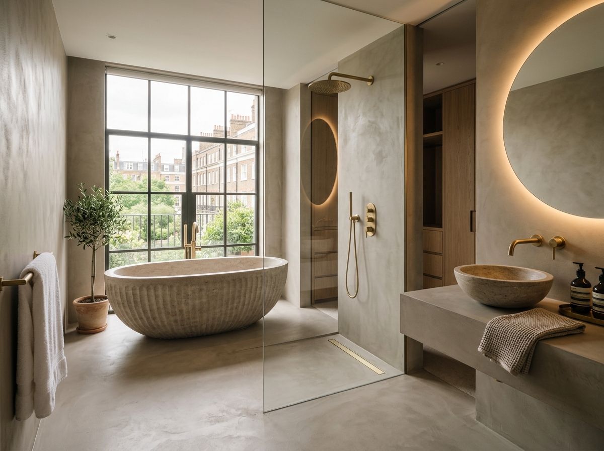 Microcement Spa Bathroom Refurb